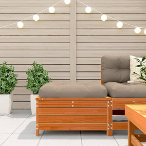 Gartenhocker Kiefer Massivholz Wachsbraun