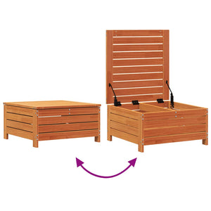 Gartenhocker Kiefer Massivholz Wachsbraun