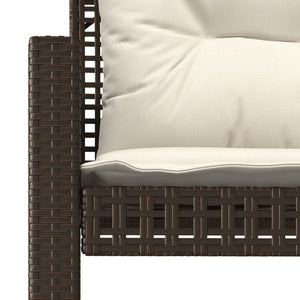 4-tlg. Garten Sofagarnitur Braun Poly Rattan