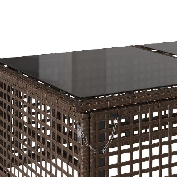 4-tlg. Garten Sofagarnitur Braun Poly Rattan