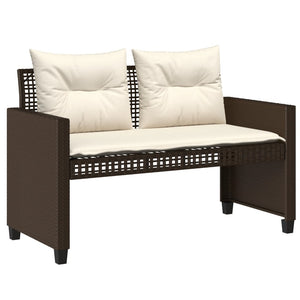 4-tlg. Garten Sofagarnitur Braun Poly Rattan