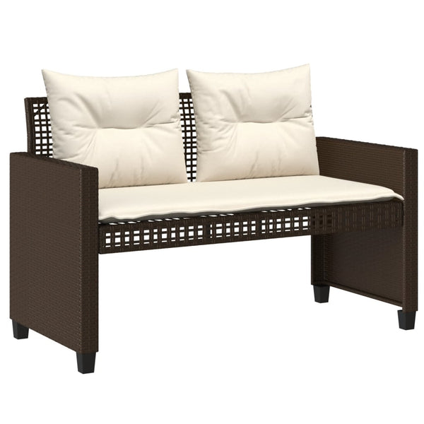 4-tlg. Garten Sofagarnitur Braun Poly Rattan