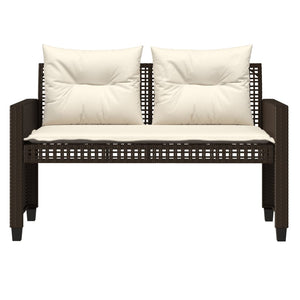 4-tlg. Garten Sofagarnitur Braun Poly Rattan
