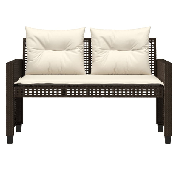 4-tlg. Garten Sofagarnitur Braun Poly Rattan