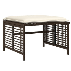 4-tlg. Garten Sofagarnitur Braun Poly Rattan