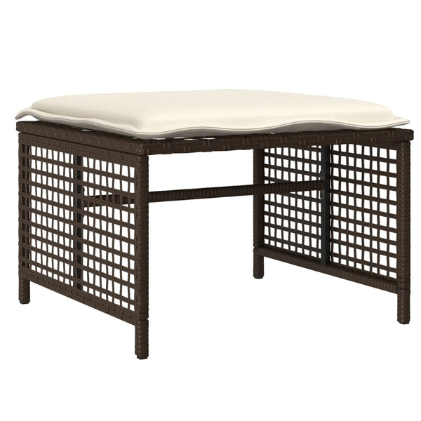 4-tlg. Garten Sofagarnitur Braun Poly Rattan