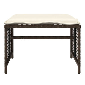4-tlg. Garten Sofagarnitur Braun Poly Rattan