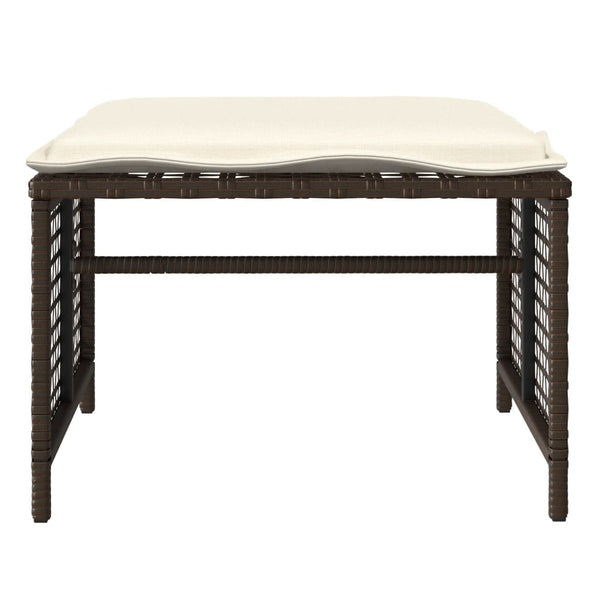 4-tlg. Garten Sofagarnitur Braun Poly Rattan