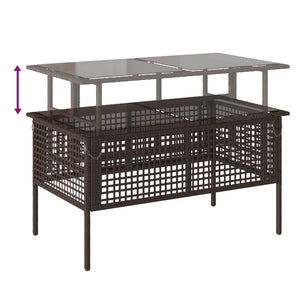 4-tlg. Garten Sofagarnitur Braun Poly Rattan