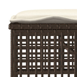 4-tlg. Garten Sofagarnitur Braun Poly Rattan