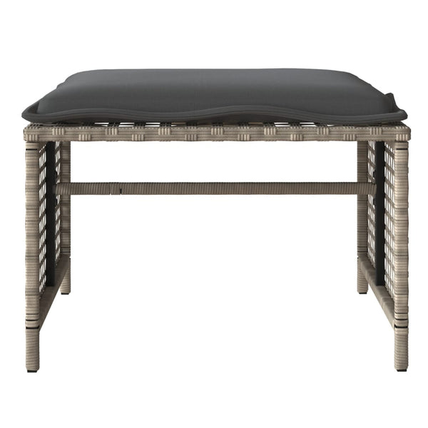 vidaXL Ensemble de canapé de jardin 4 pcs avec coussins Gris clair résine tressée verre