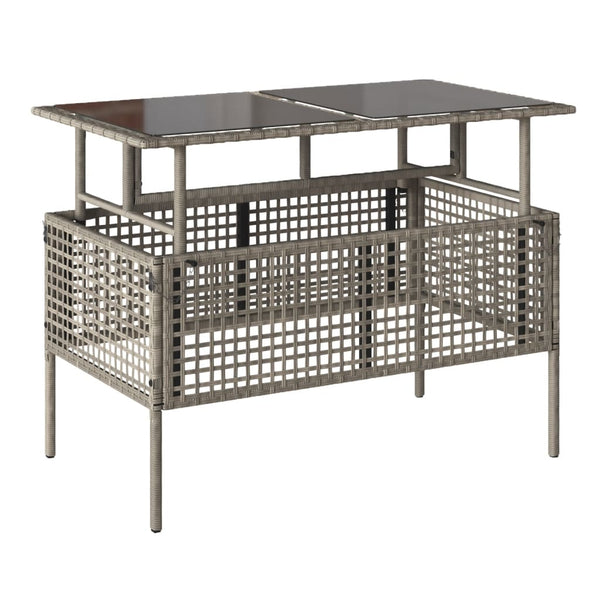 vidaXL Ensemble de canapé de jardin 4 pcs avec coussins Gris clair résine tressée verre
