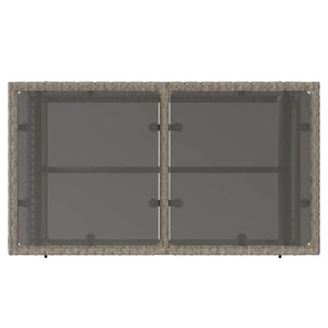 vidaXL Ensemble de canapé de jardin 4 pcs avec coussins Gris clair résine tressée verre