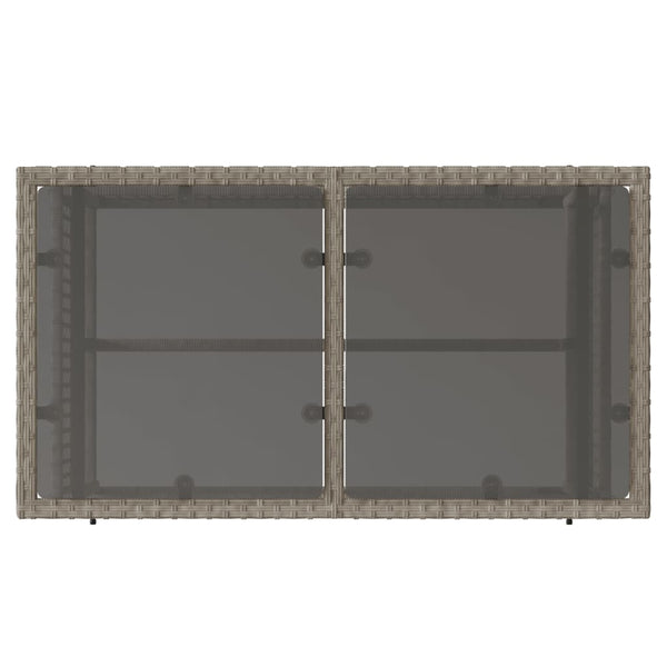 vidaXL Ensemble de canapé de jardin 4 pcs avec coussins Gris clair résine tressée verre