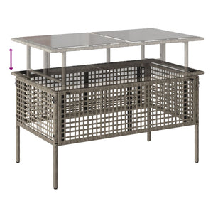 vidaXL Ensemble de canapé de jardin 4 pcs avec coussins Gris clair résine tressée verre