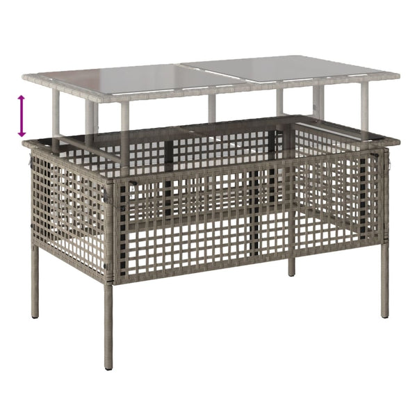 vidaXL Ensemble de canapé de jardin 4 pcs avec coussins Gris clair résine tressée verre