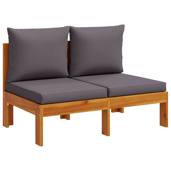 2-Sitzer Gartensofa Akazie mit Kissen