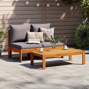 2-Sitzer Gartensofa Akazie mit Kissen