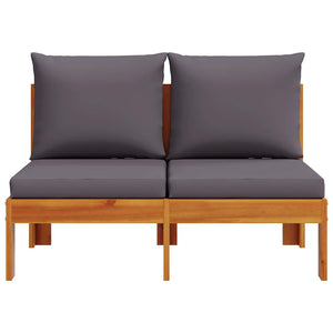 2-Sitzer Gartensofa Akazie mit Kissen