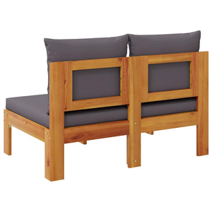 2-Sitzer Gartensofa Akazie mit Kissen