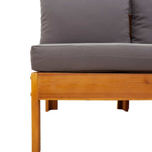 2-Sitzer Gartensofa Akazie mit Kissen