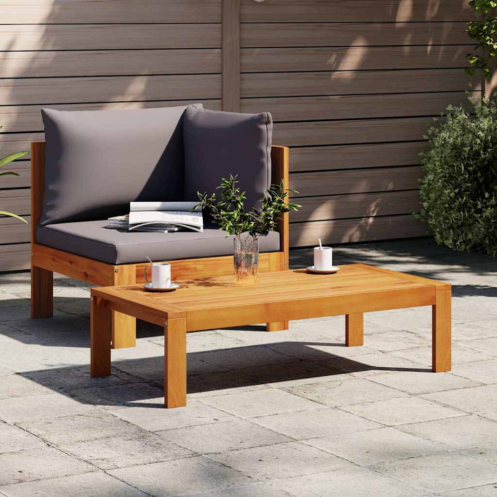 vidaXL 2-Piece Garden Sofa Set with Cushions Solid Acacia Wood