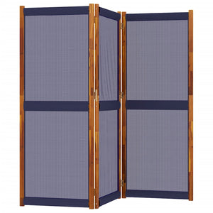 Dunkelblauer 3-tlg. Paravent 210x180 cm