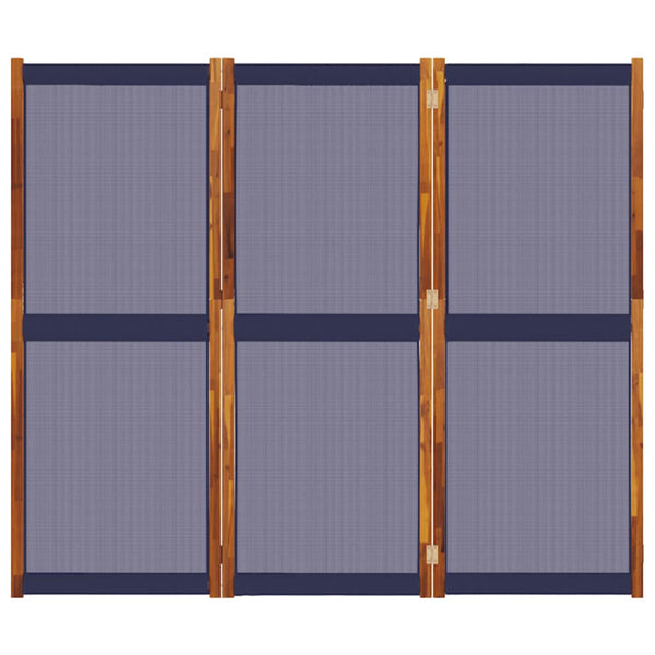 Dunkelblauer 3-tlg. Paravent 210x180 cm