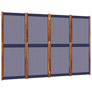 Dunkelblauer 4-Panel Paravent 280x180 cm