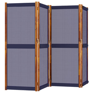 Dunkelblauer 4-Panel Paravent 280x180 cm