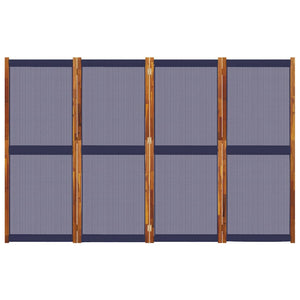 Dunkelblauer 4-Panel Paravent 280x180 cm