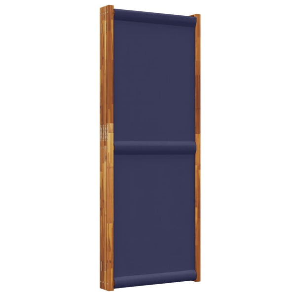 Dunkelblauer 4-Panel Paravent 280x180 cm
