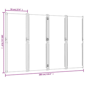 Dunkelblauer 4-Panel Paravent 280x180 cm