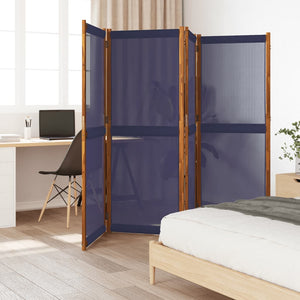 Dunkelblauer 4-Panel Paravent 280x180 cm