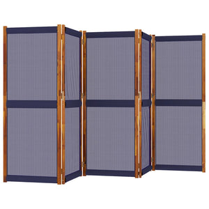 Dunkelblauer 5-teiliger Paravent 350x180 cm