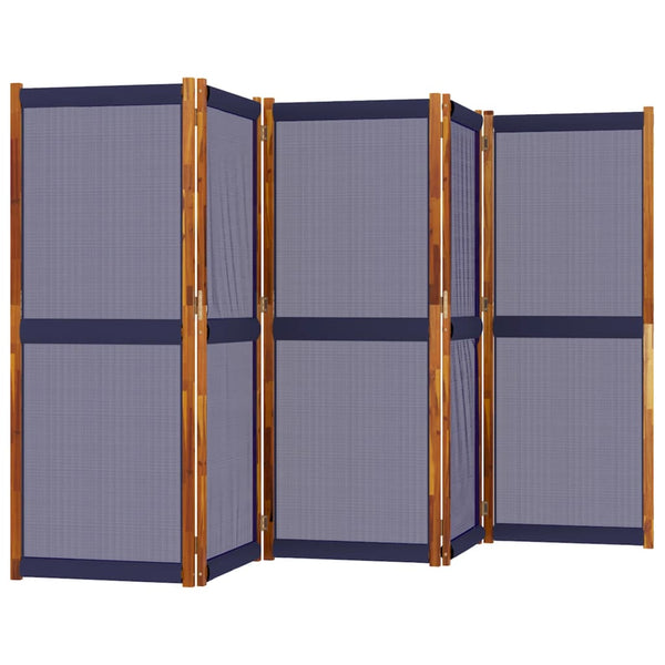 Dunkelblauer 5-teiliger Paravent 350x180 cm