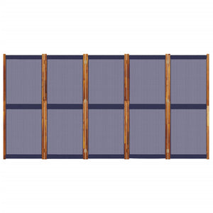 Dunkelblauer 5-teiliger Paravent 350x180 cm