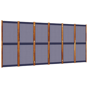 Dunkelblauer 6-teiliger Paravent 420x180 cm