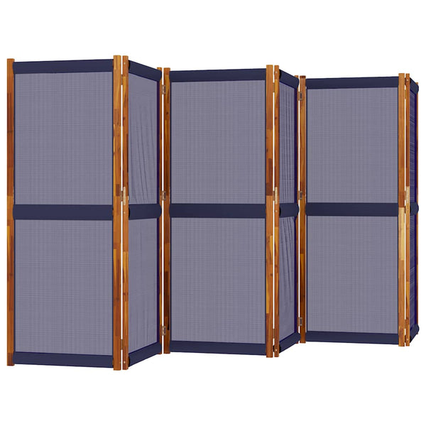 Dunkelblauer 6-teiliger Paravent 420x180 cm