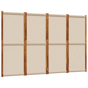 4-tlg. Paravent Raumteiler Taupe 280x180 cm