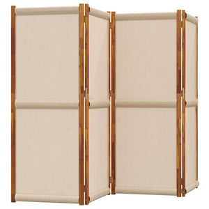4-tlg. Paravent Raumteiler Taupe 280x180 cm