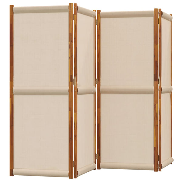 4-tlg. Paravent Raumteiler Taupe 280x180 cm