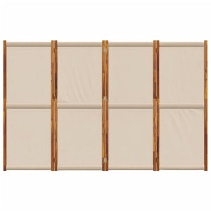 4-tlg. Paravent Raumteiler Taupe 280x180 cm
