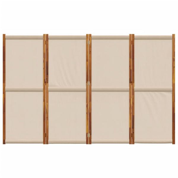 4-tlg. Paravent Raumteiler Taupe 280x180 cm