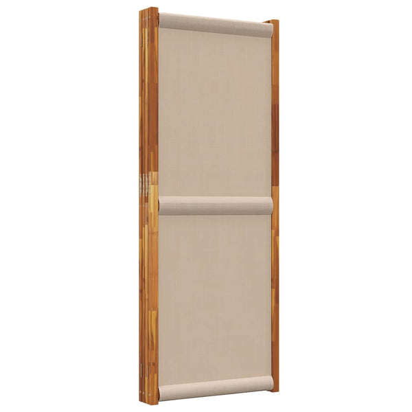 4-tlg. Paravent Raumteiler Taupe 280x180 cm