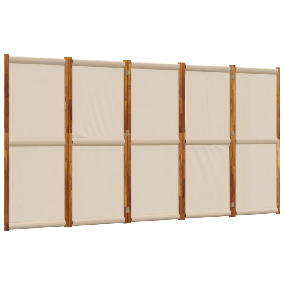 5-teiliger Raumteiler Taupe 350x180 cm