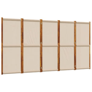 5-teiliger Raumteiler Taupe 350x180 cm