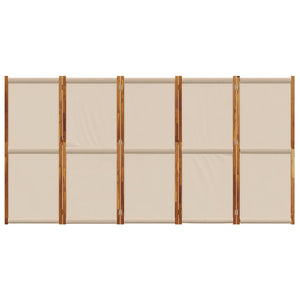 5-teiliger Raumteiler Taupe 350x180 cm