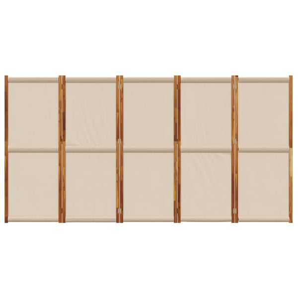 5-teiliger Raumteiler Taupe 350x180 cm
