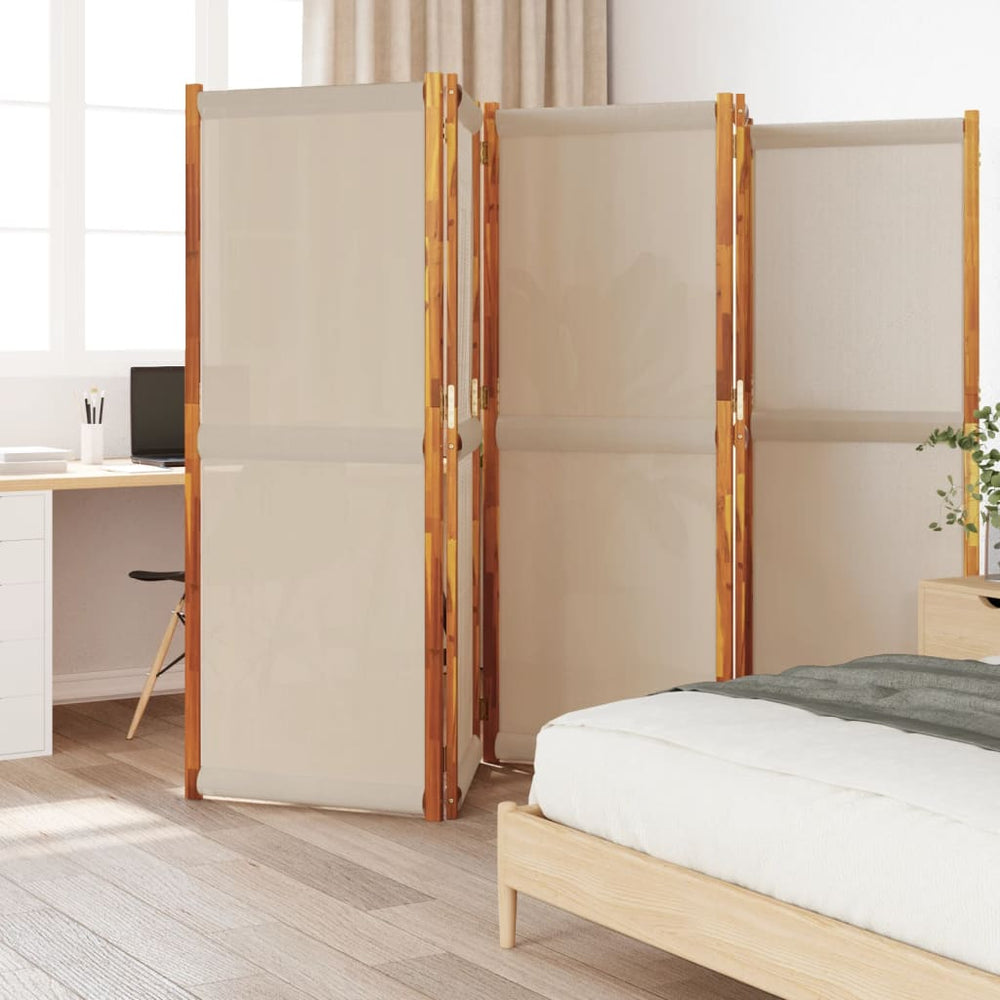 5-teiliger Raumteiler Taupe 350x180 cm